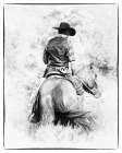 Cowboy BW Art Print